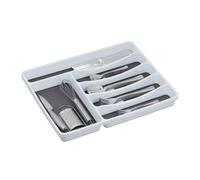 Cutlery tray kitchen drawer insert 6 Compartments Cutlery Organiser rubber base