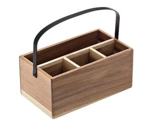 Cutlery Tray Wood Acacia 4 Compartments 25x15x11.7 Cm Leone