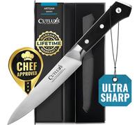 Cutluxe Utility Knife - 5.5" Petty Kitchen Knife - Forged High Carbon German Steel - Full Tang & Razor Sharp - Ergonomic Handle Design - Artisan Series
