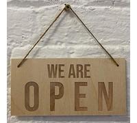 Cutncraft Designs Open Closed Sign Laser engraved Wooden Plaque Sorry we are closed Shop Door
