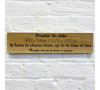 Cutncraft Designs Personalised Solid Oak Large Wooden Sign Plaque Custom Made Wall Door Decor Idea Hanging Fixtures 40 x 9.4 x 2cm (15.7"x3.7"x0.8")