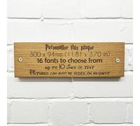Cutncraft Designs Personalised Solid Oak Large Wooden Sign Plaque Your Own Text Custom Made Wall Door Decor Idea 30 x 9.5 x 2cm (11.8"x3.7"x0.8")