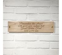 Cutncraft Designs Personalised Solid Oak Large Wooden Sign Plaque Your Own Text GREAT VIBES Font Custom Made Wall Door Decor Idea 40 x 9.5 x 2cm (15.7"x3.7"x0.8")