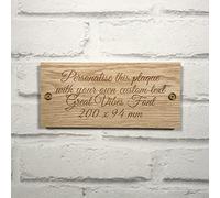 Cutncraft Designs Personalised Solid Oak Large Wooden Sign Plaque Your Own Text GREAT VIBES Font Custom Made Wall Door Decor Idea 20 x 9.5 x 2cm (7.8"x3.7"x0.8")