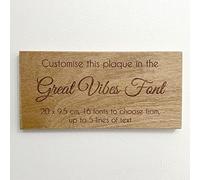 Cutncraft Designs Personalised wooden plaque/sign bespoke childs bedroom door/custom text -Great Vibes Font (20x9.5 cm / 8x3.7 inch)