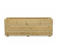 Cutncraft Designs Planter Potters Timber Garden Planters 4ft Herb Trough, Large Wooden Planters for Outdoor Use, Wooden Garden Planters Outdoor for Patio, Balcony or Fence Edges