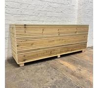 Cutncraft Designs Timber Garden Planters 4ft Herb Trough, Large Wooden Planters for Outdoor Use, Wooden Garden Planters Outdoor for Patio, Balcony or Fence Edges