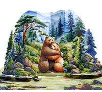 CUTPOPUP Bear Couple Pop Up Anniversary Cards, 3D Happy Valentines Cards, Wedding Anniversary Card for Him Her Wife Husband Mum Dad Grandma, Birthday Card, Mothers Day (Bear Couple V2) US8-LO196UK