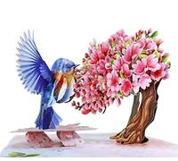 CUTPOPUP Cherry with Robin Bird- 3D Valentines Card, Valentines Card for Husband, Anniversary Card, Birthday Cards for Women, Greeting Romantic Love Card (Robin Cherry) US8-AN175UK