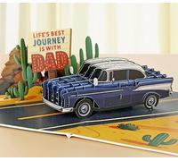 CUTPOPUP Classic Car Birthday Cards for Men, 3D Idea Gifts for Him, Dad Birthday Cards, Husband Birthday Card, Fathers Day Cards Grandad, Step Dad, Son, Men (Classic Car) US8-SD239UK