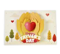 CUTPOPUP First Hands Happy Fathers Day Cards, Birthday Cards for Men, 3D Gift Card for Husband, Him, Grandad, Step Dad, Son, Men (First Hands) US8-SD241UK