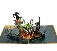 CUTPOPUP Halloween Cards Pop Up, Trick or Treat, 3D Pop Up Greeting Halloween Card for Family Members, Friends, Lover, Her, Wife, Him, Husband, Mom, Mum, Brother (Witch Halloween) US8-65UK