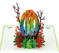 CUTPOPUP Happy Egg, Easter Cards, 3D Greeting Card, Pop Up Cards, Bunny Easter Cards (Color Egg) UK
