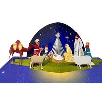CUTPOPUP Holy Night Merry Christmas Cards 2025, Pop Up Christmas Cards w Envelope, 3D Xmas Card, Holiday Greeting Card Gifts for Her Him Wife Husband Family Son Mum Dad (Holy Night) US8-CN265UK