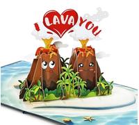 CUTPOPUP I Lava You Pop Up Anniversary Cards, Wedding Anniversary Card, 3D Valentines Day, Romantic Love Gifts for Her Him Wife Husband Mum Dad Son Daughter (I Lava U) US8-SD207UK