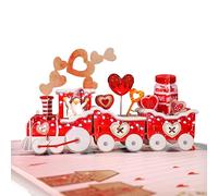 CUTPOPUP Love Train Anniversary Cards, Wedding Anniversary Card Pop Up, Valentines Day Romantic Gifts for Her Him Wife Husband Parent Couple (Love Train) US8-LO166UK