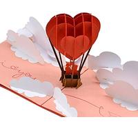 CUTPOPUP Pop Up Anniversary Card, Air Balloon Couple Kissing Birthday Card For Her Wife Girlfriend- Perfect Details, Full Of Love And Happiness- Great Choice On Valentine’s Day, Anniversary