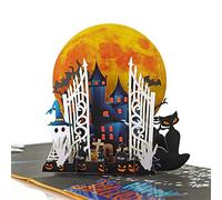CUTPOPUP Pop Up Halloween Cards, Trick or Treat, 3D Halloween Greeting Card with Envelopes for Family Members, Friends, Lover, Her, Wife, Him, Husband, Mom, Mum, Brother (Blood Moon) US8-SD126 UK
