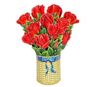 CUTPOPUP Roses Bouquet Cards - 15.5x20.5cm Valentines Cards 2025, 3D Love Cards, Pop Up Valentines Day Card for Her, Him, Husband, Wife, Couple, Boyfriend, Girlfriend, Kids (Roses SM) US8-67.SMUK