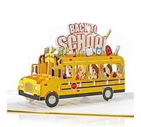 CUTPOPUP School Bus, Back To Schoool Pop Up Card, Handmade 3D Popup Birthday Card Men Father Brother Husband Him Son Newphew School (Bus) US8-56UK1515