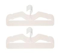 CUTSKY Velvet Hangers 50 Pack, Ultra Slim & Short Neck Hanger, 360 Swivel Hook, Space Saving Durable Non-Slip Felt Hangers,beige B