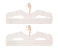 CUTSKY Velvet Hangers 50 Pack, Ultra Slim & Short Neck Hanger, 360 Swivel Hook, Space Saving Durable Non-Slip Felt Hangers,beige A