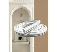 Cuttable 3D Arch Shaped Molding Trim, Flexible Soft PVC Door Frame Kit, Flexible Bendable Arch Wall Molding,Curved Molding, Easy To Cut, for Cabinet Countertop Ceiling Floor,W2cm,5m(16.4ft)