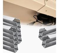 Cuttable Open Slot Wire Duct Kit, 25mm 30mm 40mm 50mm 60mm Height Server Rack Wiring Management, PVC Network Cable Trunking Gray For Home/Kitchen/Appliances(14 PCS,W X H 80mm X 50mm)