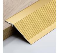 Cuttable Threshold Ramps Metal Floor Transition Strip 36" for Wheelchair/Door/Tile/Carpet/Laminate/Walker, Aluminum Threshold Reducer Non Slip Floor Cover Strips(Gold,60cm(23.6inch))