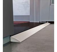 Cuttable Threshold Ramps,Solid Flexible Silicone Ramp Threshold Strip for Sweeping Robot,Self-Adhesive Indoor Threshold Wheelchair Ramp,for Doorways, Driveways, Bathroom(White,2 * 1.2 * 100cm)
