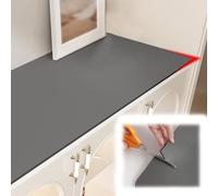 Cuttable Waterproof Window Sill Pad Protector Mat Custom Size Bay Window Cover Cush Dark Gray (74.8x13.8 in) Perfect for Home Remodeling and Protect