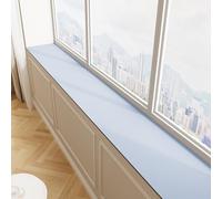 Cuttable Waterproof Window Sill Pad Protector Mat Custom Size Bay Window Cover Cush in Blue (170x40cm 66.9x15.7) Easy to Clean Home Remodeling tial