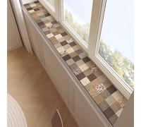 Cuttable Window Sill Cushion Non Skid, Thin Narrow Diatomaceous Earth Mat for Cat, Absorbent Quick Drying Bathroom Floor Mat Cushion Pad(Style C,60x16in(152x41cm))