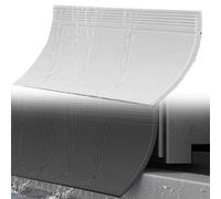 Cuttable Window Water Blocking Bar, Indoor/Outdoor Window Rain Guard for Balcony, Rubber Self-Adhesive Casement Rainy Deflector, Stop Rainwater Backflow(12 PCS,W 70MM)