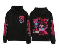 CUTTE Arcane Graffiti Full Zip Hoodie | Anime Streetwear for Men & Women, Unisex Oversized Fleece Jacket for Fans-7||s
