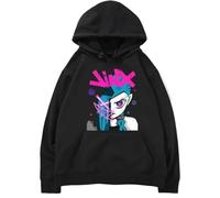 CUTTE Arcane Jinx Character Hoodie | Premium Unisex Pullover, Anime & Gaming Inspired Streetwear Top (Black,M)