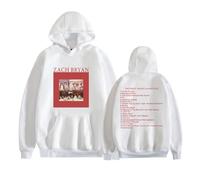 CUTTE Country Music Graphic Hoodie | Zach Bryan Vintage Design, Unisex Casual Pullover for Men and Women (White,XS)