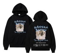 CUTTE Hannah Bahng The Abysmal Tour Official Hoodie | Oversized Pullover, Concert Merch for Fans (Black,XS)