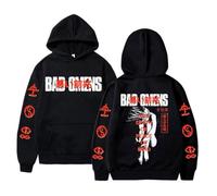 CUTTE Inspired By Bad Omens Hoodie | Printed Graphic Pullover | Unisex Long Sleeve Sweatshirt | Casual Streetwear Style (black,XXL)
