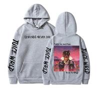 CUTTE Juice WRLD Inspired Hoodie | Legends Never Die 999 Graphic, Unisex Streetwear Pullover (gary,L)