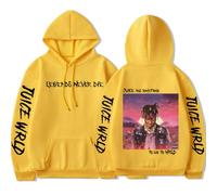 CUTTE Juice WRLD Inspired Hoodie | Legends Never Die 999 Graphic, Unisex Streetwear Pullover (Yellow,S)