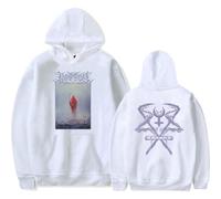 CUTTE Lorna Shore Oversized Hoodie | Men's Women's Graphic Pullover with Pockets | Rock Music Sweatshirt (A white,L)