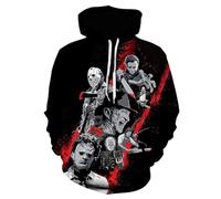 CUTTE Michael Myers Horror Film Hoodie for Men - Vintage Mask Design Pullover for Halloween & Goth Style (DHM240711N7,XXL)