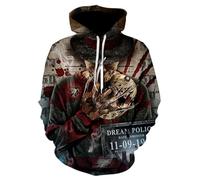 CUTTE Michael Myers Horror Film Hoodie for Men - Vintage Mask Design Pullover for Halloween & Goth Style (DHM240711N1,3XL)