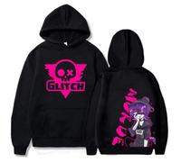CUTTE Murder Drones Hoodie, Official Series Logo Pullover, Unisex Oversized Fleece Sweatshirt (6-black,XS)
