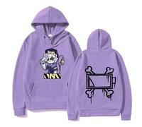 CUTTE Murder Drones Serial Designation N Hoodie - Unisex Oversized Fleece Pullover, Couple Matching Streetwear (Light purple,L)
