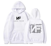CUTTE NF Hope Music Fan Hoodie | Printed Long Sleeve Sweatshirt for Hip Hop Fans | Unisex Casual Pullover (white,XS)