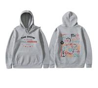 CUTTE Niall Horan The Show Hoodie - Unisex Graphic Pullover, Y2K Harajuku Street Style Sweatshirt (Light gray,XS)