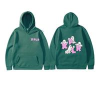 CUTTE Sam and Colby XPLR Hoodie | Official Ghost Print Design | Unisex Streetwear Pullover for Men & Women (dark green,M)
