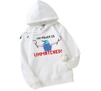 CUTTE Slay The Spire “My Power Is Unmatched” Meme Hoodie | Retro Pixel Art Gaming Pullover for Men Women with Kangaroo Pocke-White||m